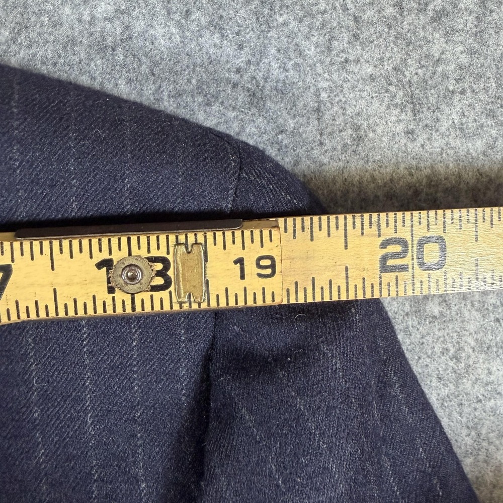 Vintage Brooks Brothers Golden Fleece Suit Jacket Mens 44 Blue Pinstripe Wool - Picture 12 of 13